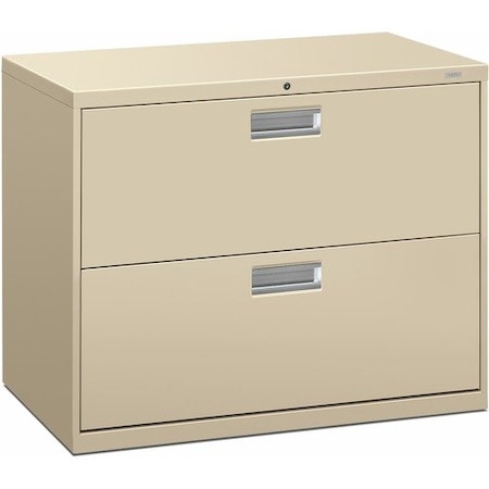 Ofm Metal Locking Lateral File 36inW 2 Drawer Blk HON682LL
